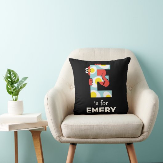 Coussin L'alphabet d'Elmo | E Œufs (Chaise)