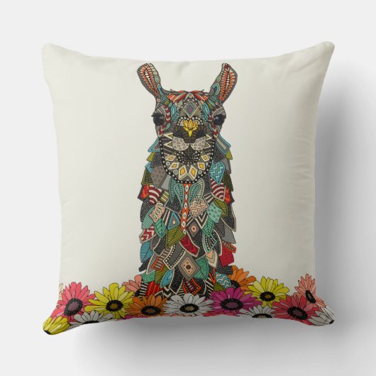 Coussin lama daisy amour (Verso)