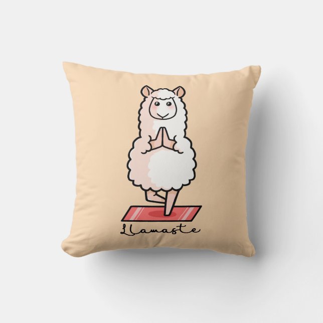 Coussin Lama de yoga - Llamaste (Recto)