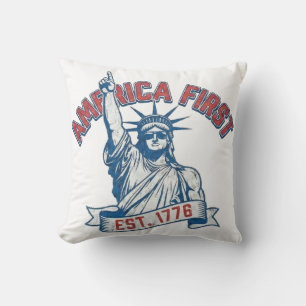 Coussin L'AMÉRIQUE D'ABORD - Fnd. 1776