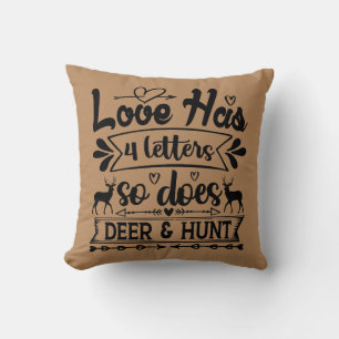 Coussin L'Amour A 4 Lettres, Le Cerf Et La Chasse