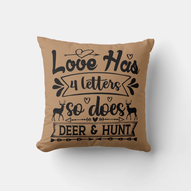 Coussin L'Amour A 4 Lettres, Le Cerf Et La Chasse (Recto)