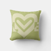 Coussin L'amour dans Sage Green (Recto)