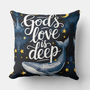 Coussin L'amour de Dieu personnalisé est profondément chré