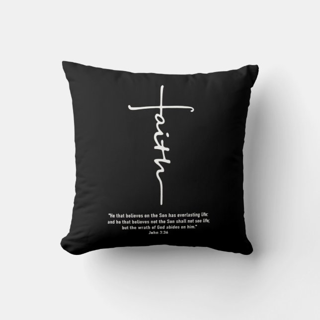 Coussin L'Amour de Jésus| Croix de la foi Jésus-chrétien D (Recto)