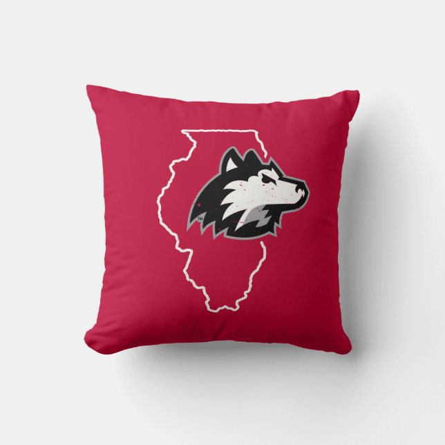 Coussin L'Amour de l'État de NIU Huskies (Recto)