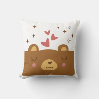 Coussin L'amour de l'ours endormi