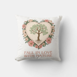 Coussin L'amour du coeur de la nature