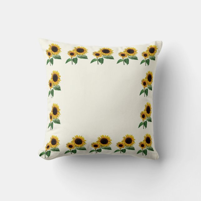 Coussin L'amour d'une maman tournesol (Recto)