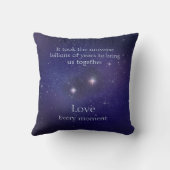 Coussin L'amour écrit dans les étoiles Paroles sentimental (Verso)