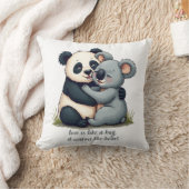 Coussin L'amour est comme un câlin (Couverture)