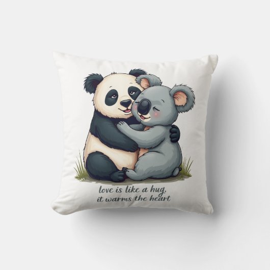Coussin L'amour est comme un câlin (Recto)