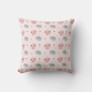 Coussin L'amour est dans l'air tour eiffel et le coeur mot