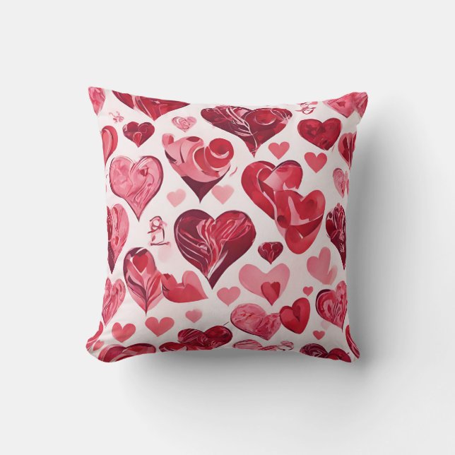 Coussin L'amour est dans le design Air- coeur (Recto)