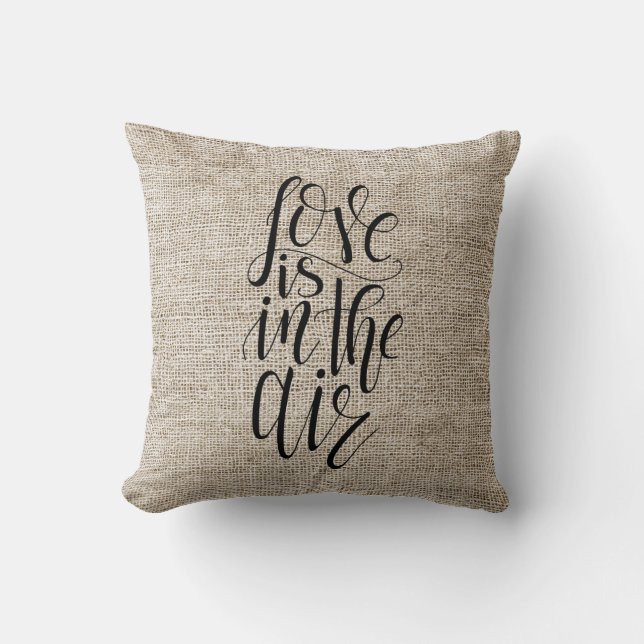 Coussin L'Amour Est Dans L'Oreiller À Jeu D'Air (Recto)