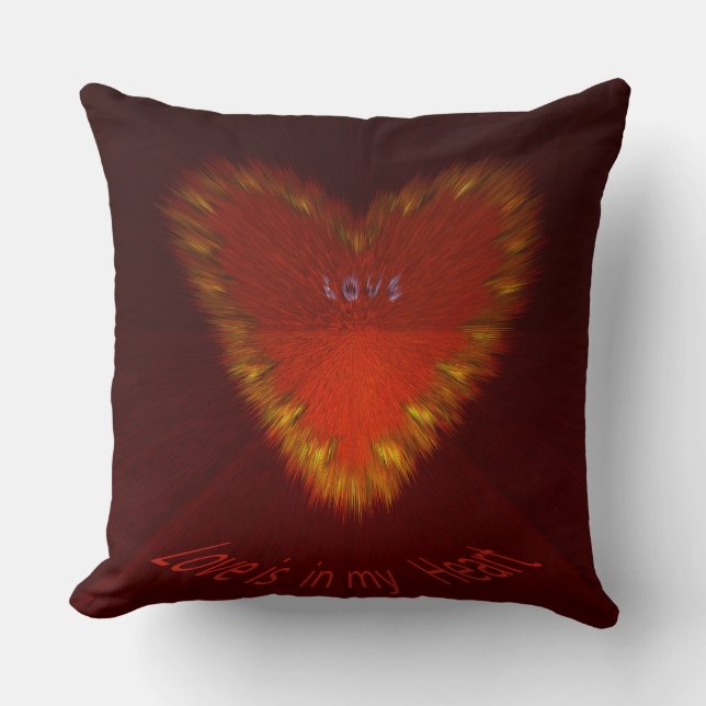 Coussin L'amour est dans mon coeur (Recto)