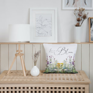 Coussin L'amour est en fleurs Fête de mariage floral champ