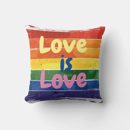 Coussin L'amour est l'amour, design de fierté (Recto)