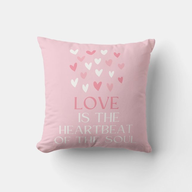 Coussin L'amour est le coeur de l'âme (Recto)