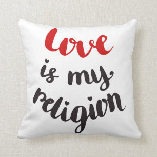 Coussin L'amour est ma religion