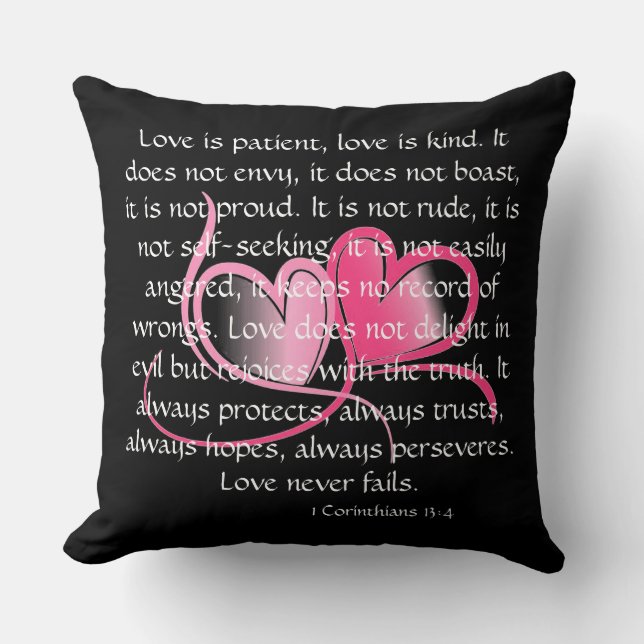 Coussin L'amour est patient (Recto)