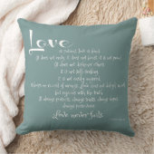 Coussin L'amour est patient (verset de l'écriture) blanc s (Couverture)