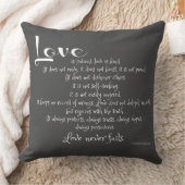 Coussin L'amour est Patient (verset des Écritures Corinthi (Couverture)