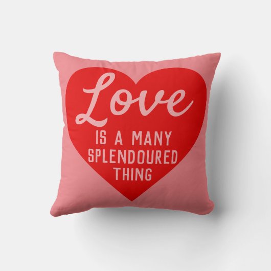 Coussin L'amour est un message de beaucoup de choses magni (Verso)