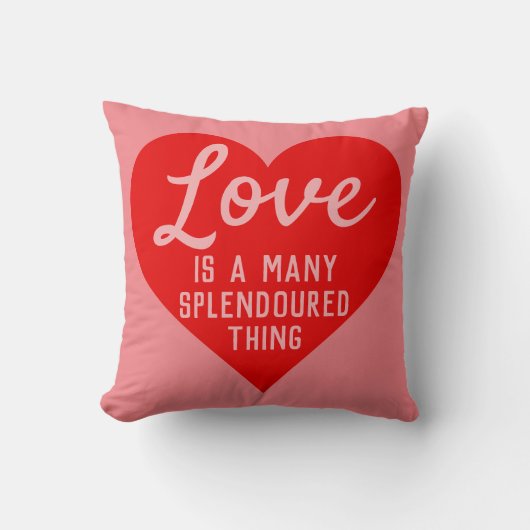 Coussin L'amour est un message de beaucoup de choses magni (Recto)