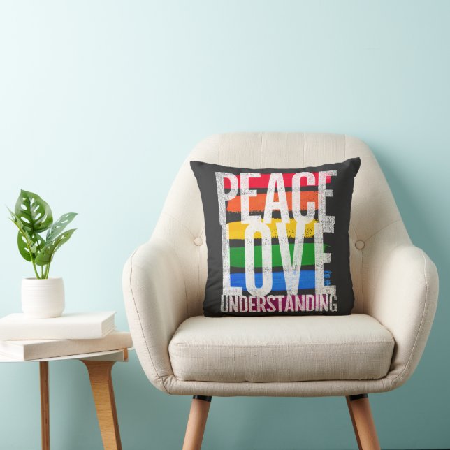 Coussin L'amour et la compréhension de la paix (Chaise)