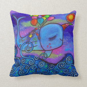 Coussin L'amour fait le carreau de baleine de mouche de