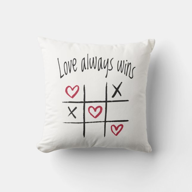 Coussin L'amour gagne toujours (Recto)