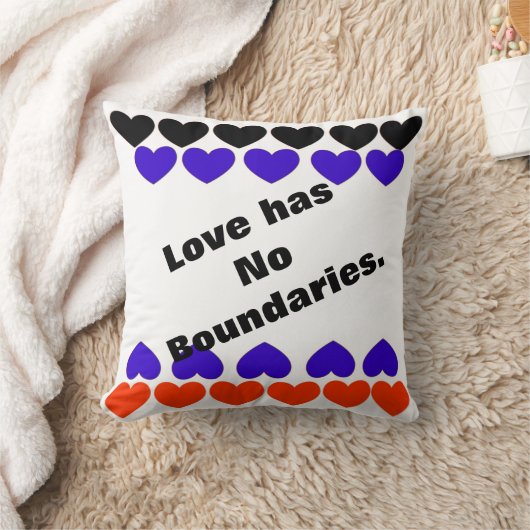 Coussin L'amour n'a aucune frontière (Couverture)