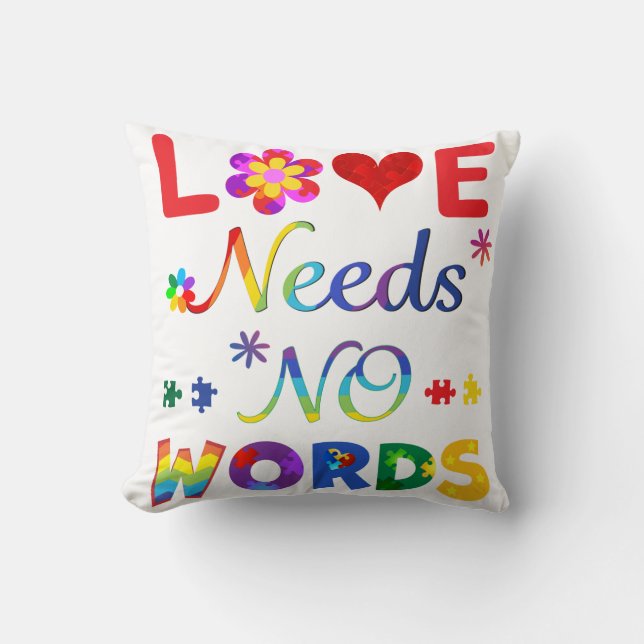 Coussin L'amour n'a pas besoin de mots (Recto)