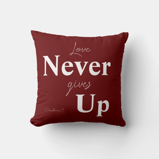 Coussin l'amour ne cède jamais (Recto)