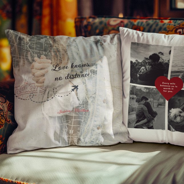 Coussin L'Amour Ne Connaît Aucune Relation De Distance De  (Créateur téléchargé)