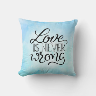 Coussin L'amour n'est jamais mal Aquarelle Jeter l'oreille