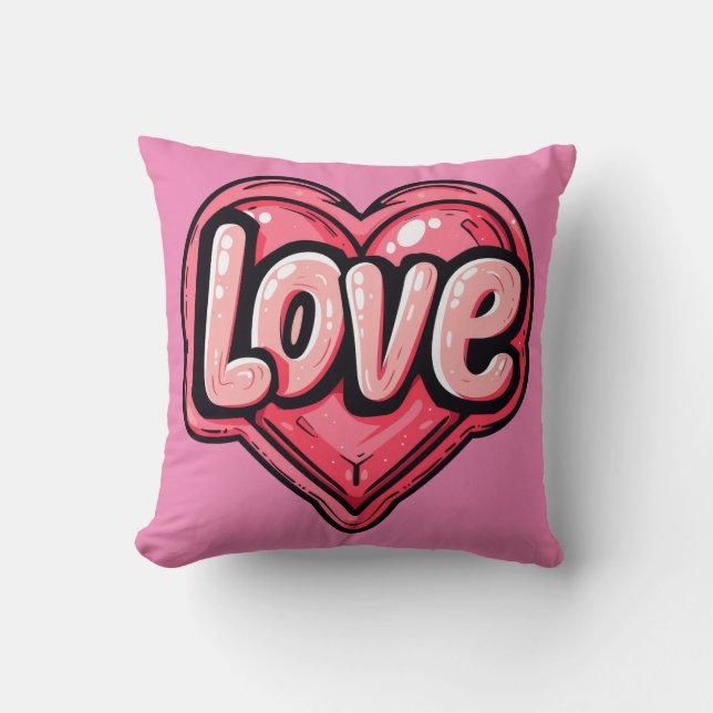 Coussin L'amour rose (Recto)