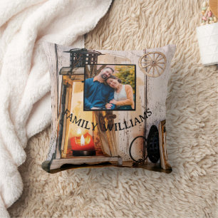 Coussin Lampe Lanterne de Ferme Rustique Personnalisée Boi