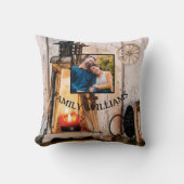 Coussin Lampe Lanterne de Ferme Rustique Personnalisée Boi (Recto)