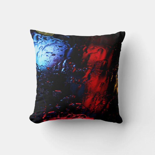 Coussin Lampe LED rouge et bleue (Recto)