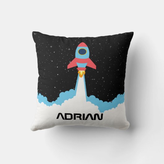 Coussin Lancement de fusées dans l'espace extra-atmosphéri (Verso)