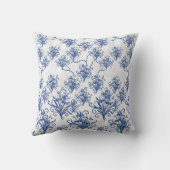 Coussin Lancer de fleurs d'iris cobalt sans couture (Verso)