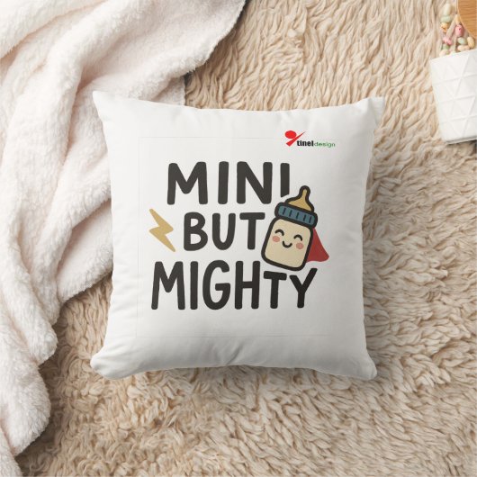 Coussin Lancer de super-héros de bébé mignon "Mini mais pu (Couverture)