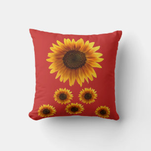 Coussin lancer des tournesols de décolleté