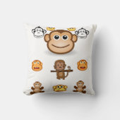 Coussin Lancer le singe de l'oreiller (Recto)