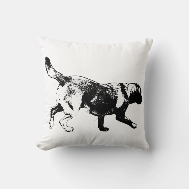 Coussin Lancer l'oreiller à lancer d'encre d'art Labrador (Recto)