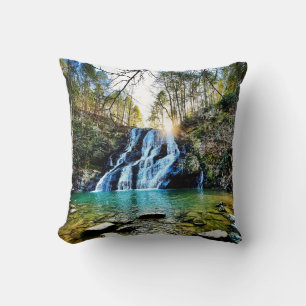 Coussin Lancer l'oreiller avec le motif de chute d'eau