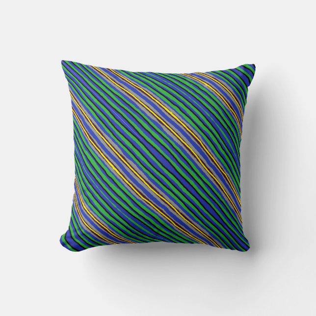 Coussin Lancer L'Oreiller - Bandes Kente (Recto)