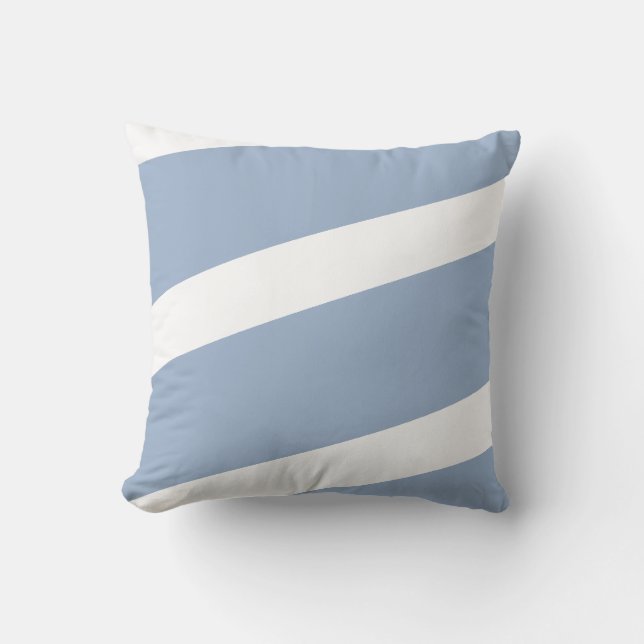 Coussin Lancer l'oreiller Bleu et blanc bande (Recto)